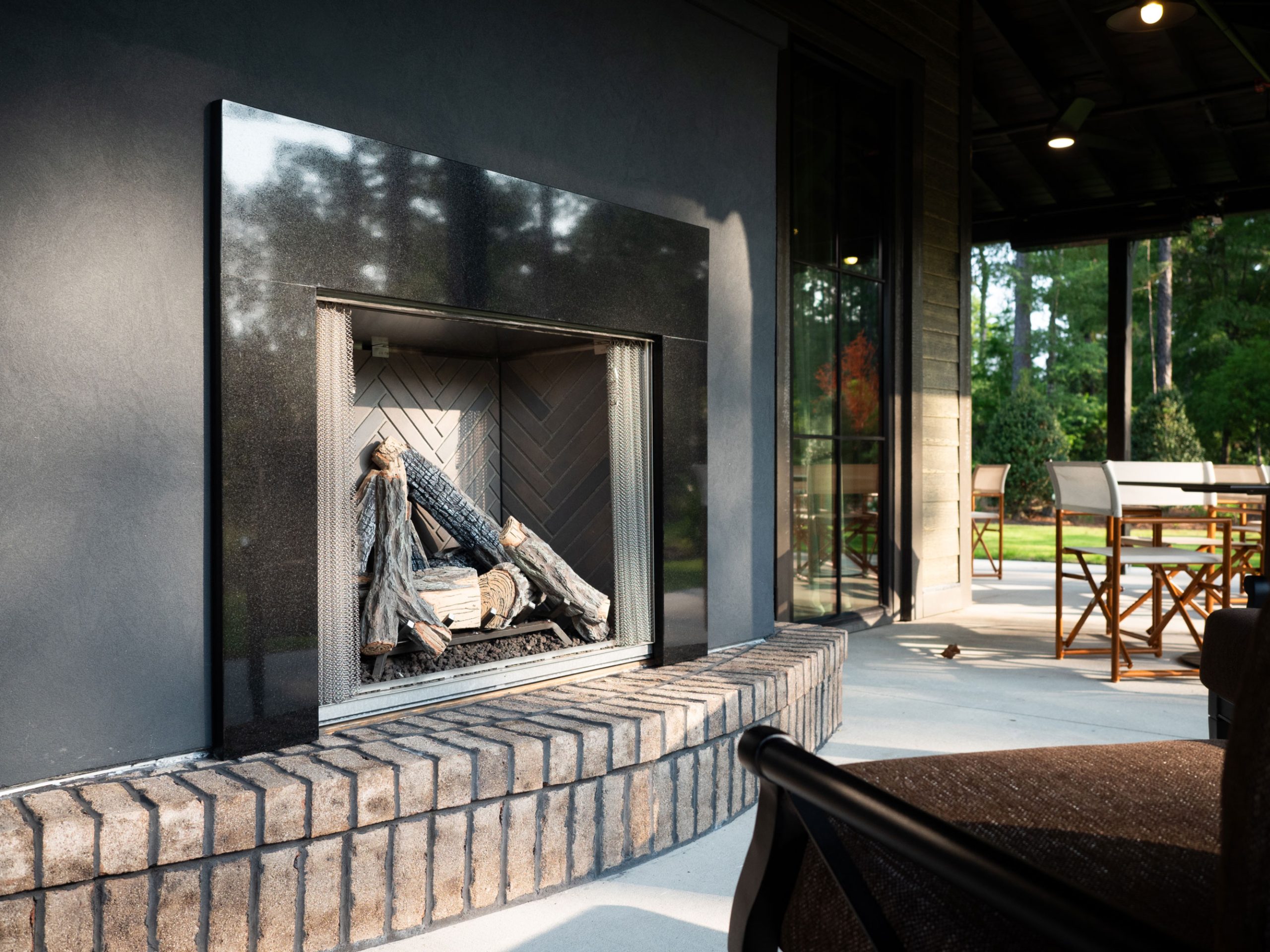 Covey outdoor fireplace